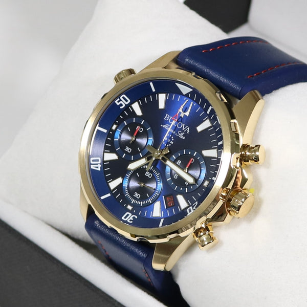 Bulova marine star chronograph on sale blue