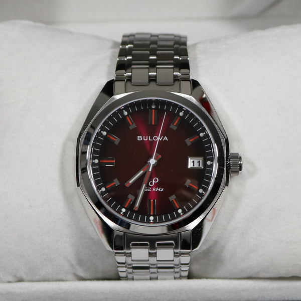 Bulova Jet Star Precisionist Men s Stainless Steel Red Dial Watch 96B4 Chronobuy