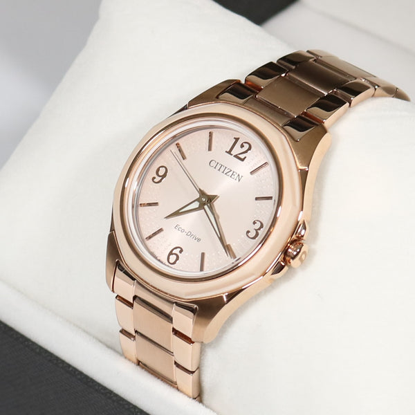 Citizen Eco-Drive Rose Gold Tone Pink Dial Women's Watch 