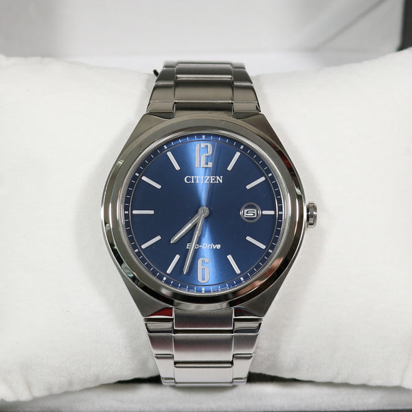 Citizen Eco Drive Blue Dial Stainless Steel Men's Watch AW1370