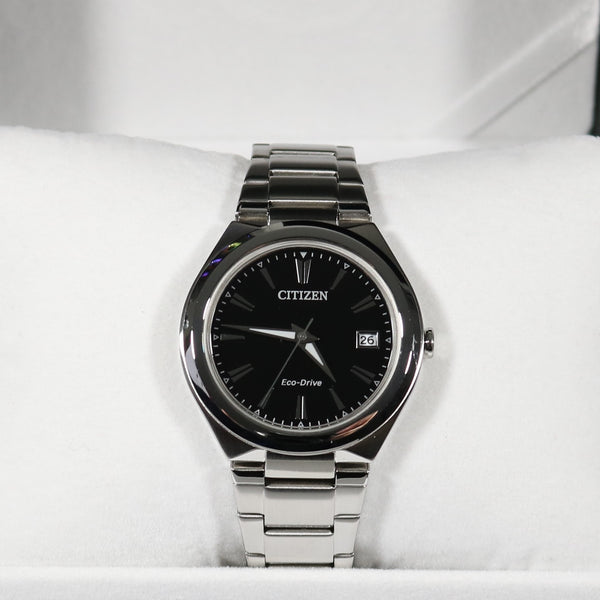 Citizen Women's Eco Drive Black Dial Stainless Steel Watch