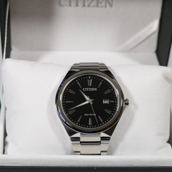 Citizen Eco-Drive Stainless Steel Black Dial Dress Men's Watch