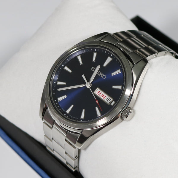 Seiko Quartz Blue Steel – Chronobuy SUR341P1 Stainless Watch Dial Men\'s