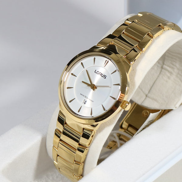 Lorus Quartz Gold Tone Chronobuy Dress Stainless – Steel Watch RH760AX9 Women\'s