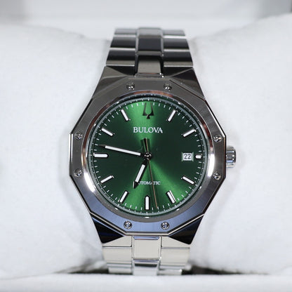 Bulova Classic Green Dial Men's Automatic Stainless Steel Watch 96B464