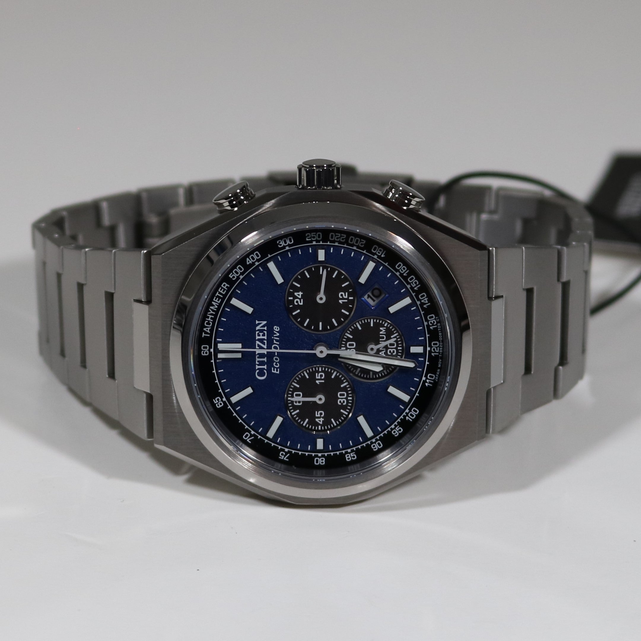 Citizen Zenshin Super Titanium Men's Blue Dial Chronograph Watch CA4610-85L