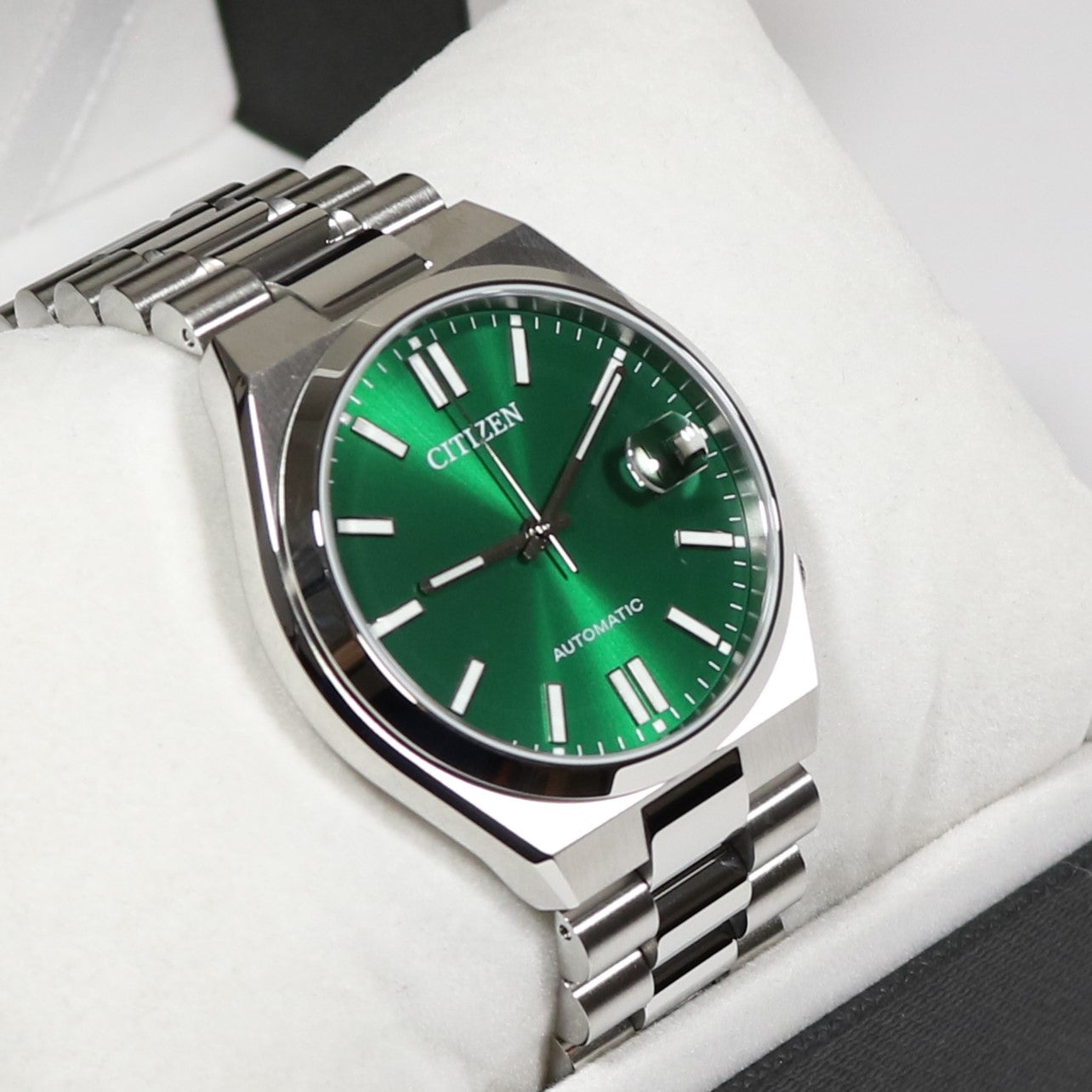 Citizen Tsuyosa Automatic Men's Stainless Steel Green Dial Watch NJ0150-81X