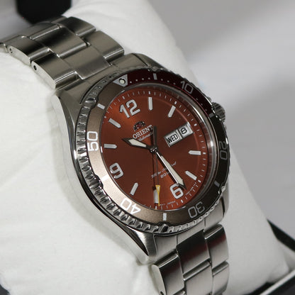 Orient Mako III Red Dial Automatic Men's Stainless Steel Watch RA-AA0820R19B