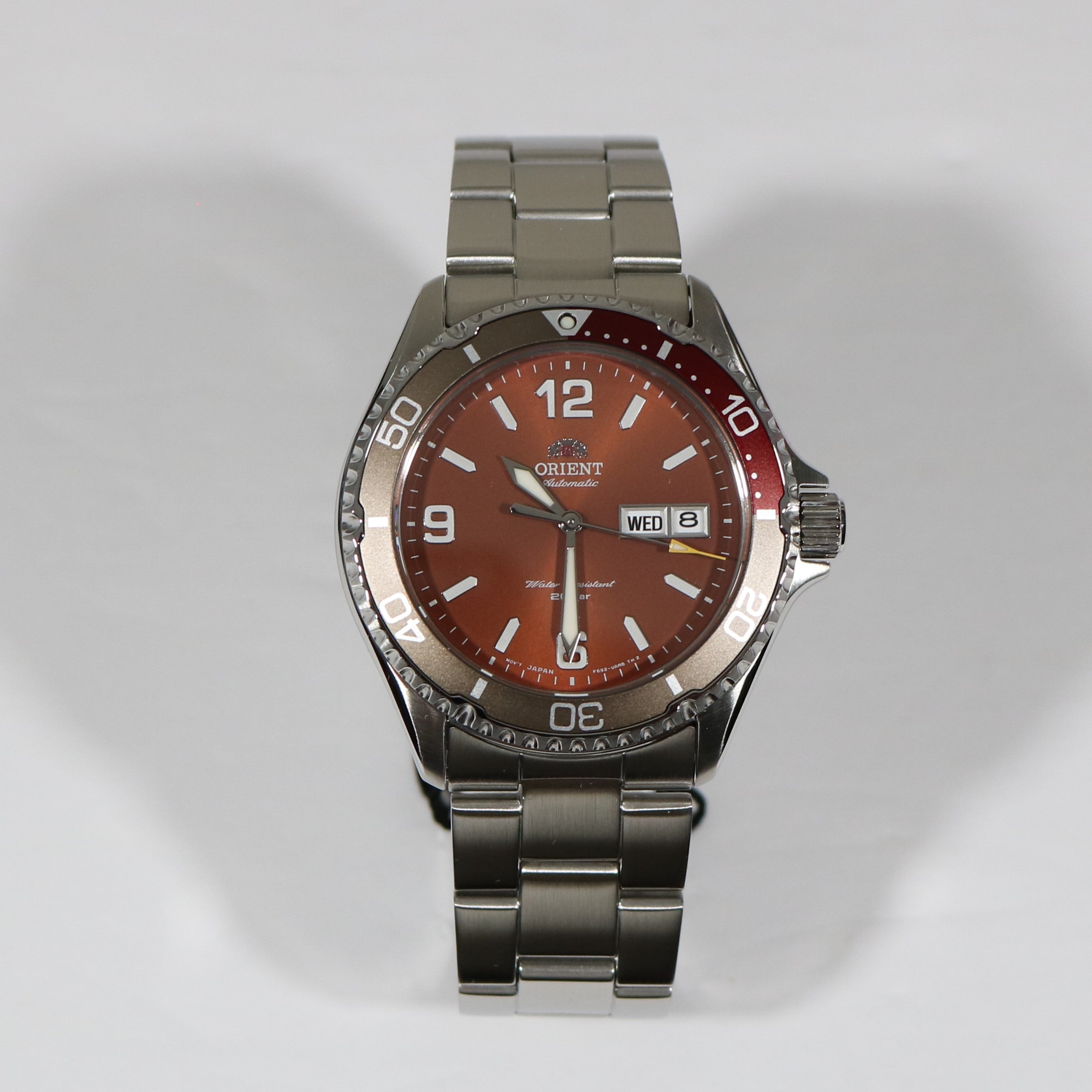 Orient Mako III Red Dial Automatic Men's Stainless Steel Watch RA-AA0820R19B