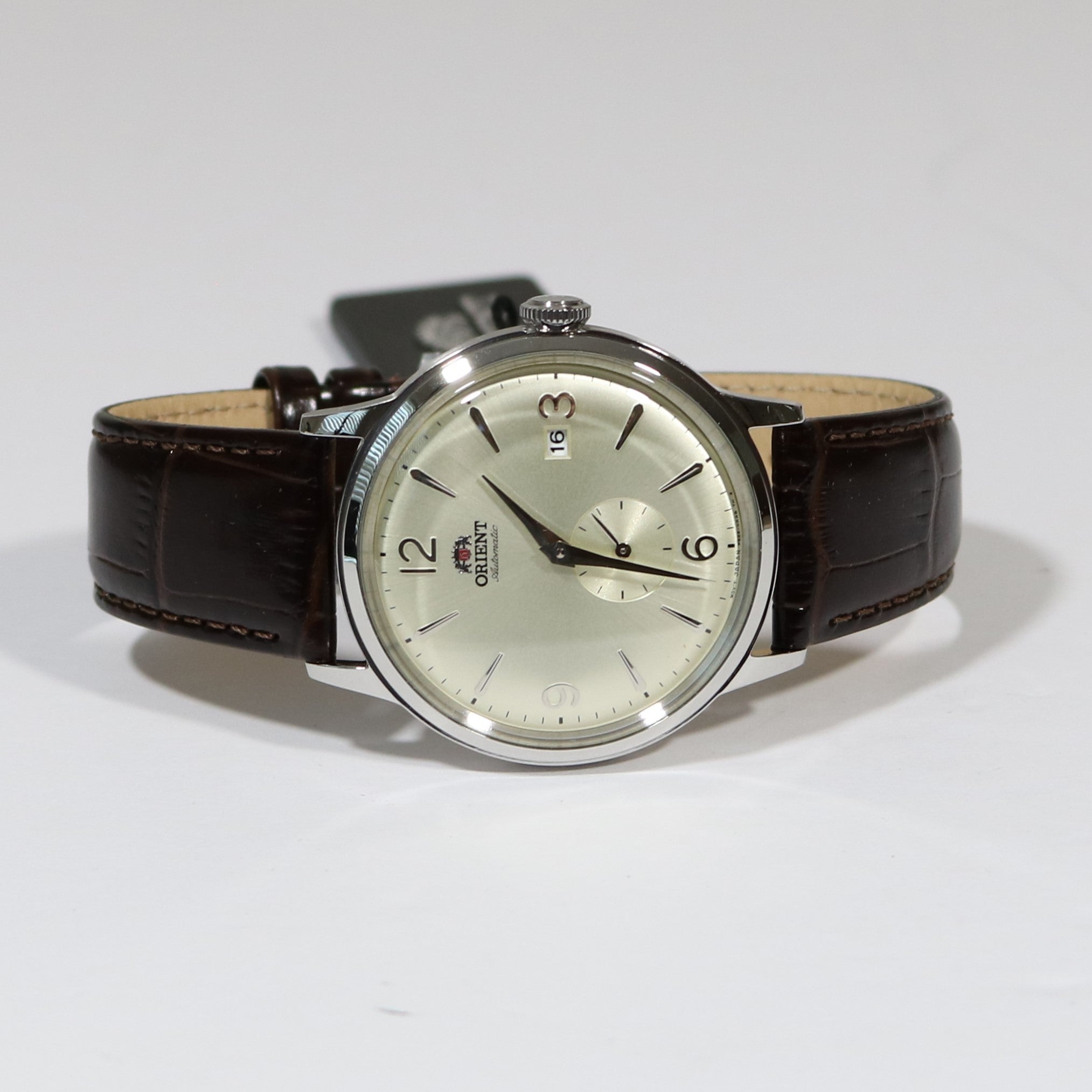 Orient Bambino Beige Dial Brown Leather Strap Men's Watch RA-AP0003S10B