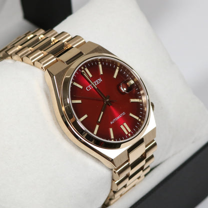 Citizen Tsuyosa Automatic Gold Tone Steel Red Dial Watch&nbsp;NJ0153-82X