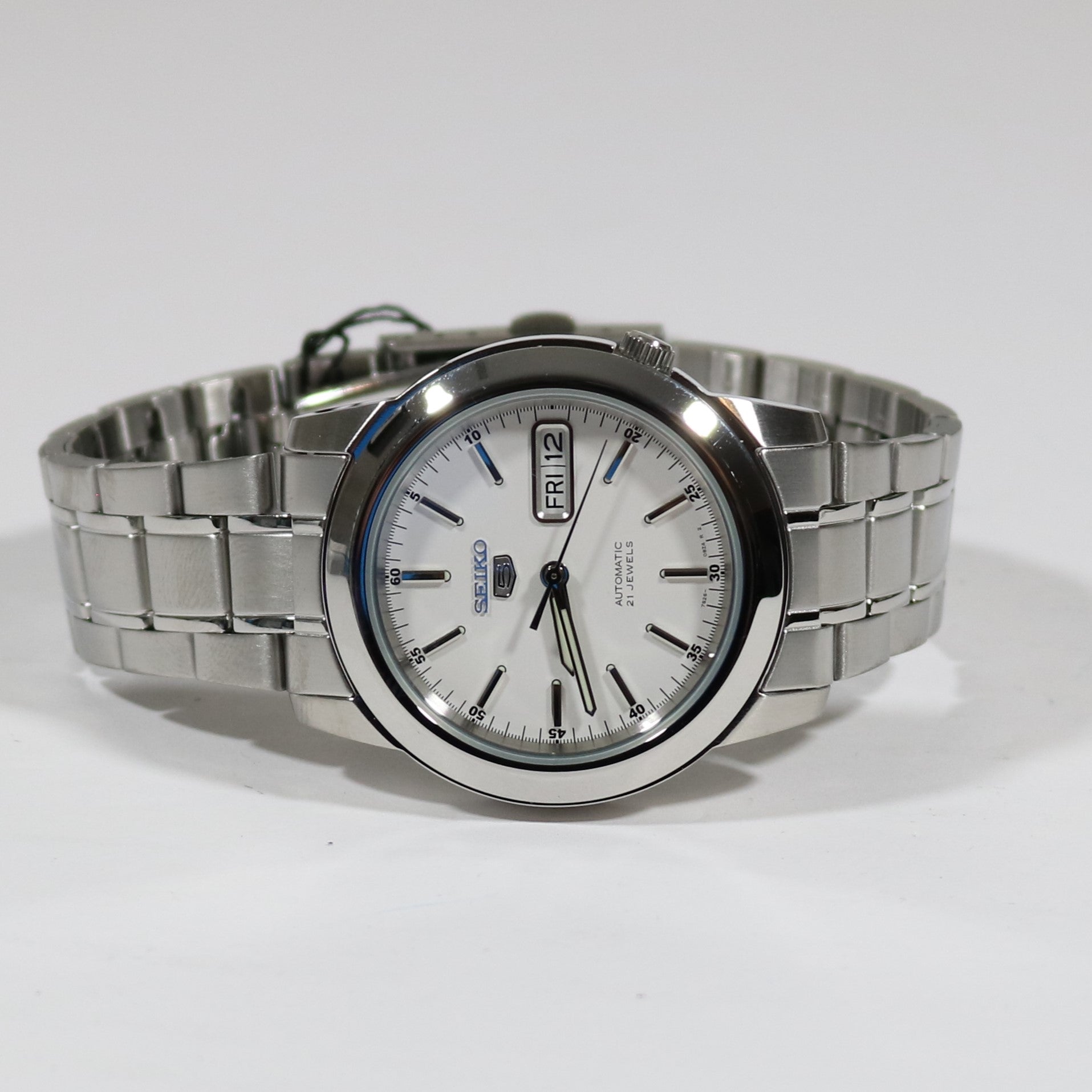 Seiko 5 Stainless Steel White Dial Automatic Men's Watch SNKE49K1