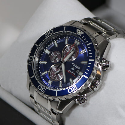 Citizen Men's Eco Drive Promaster Blue Dial Chronograph Watch CA0710-82L - Chronobuy