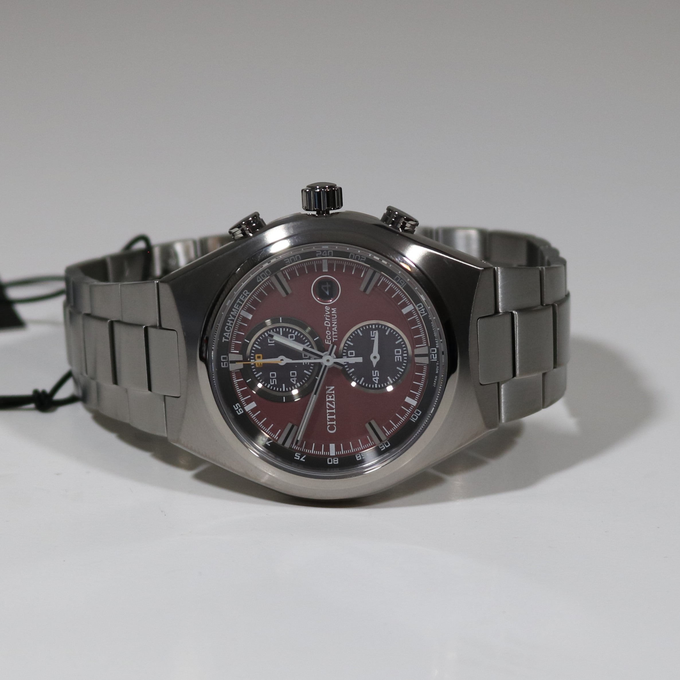 Citizen Super Titanium Chronograph Red Dial Men's Watch CA7090-87X