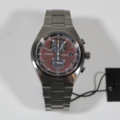 Citizen Super Titanium Chronograph Red Dial Men's Watch CA7090-87X