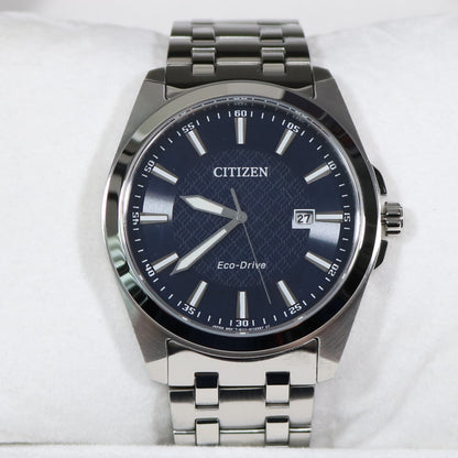 Citizen Eco-Drive Classic Blue Dial Men's Stainless Steel Watch BM7108-81L