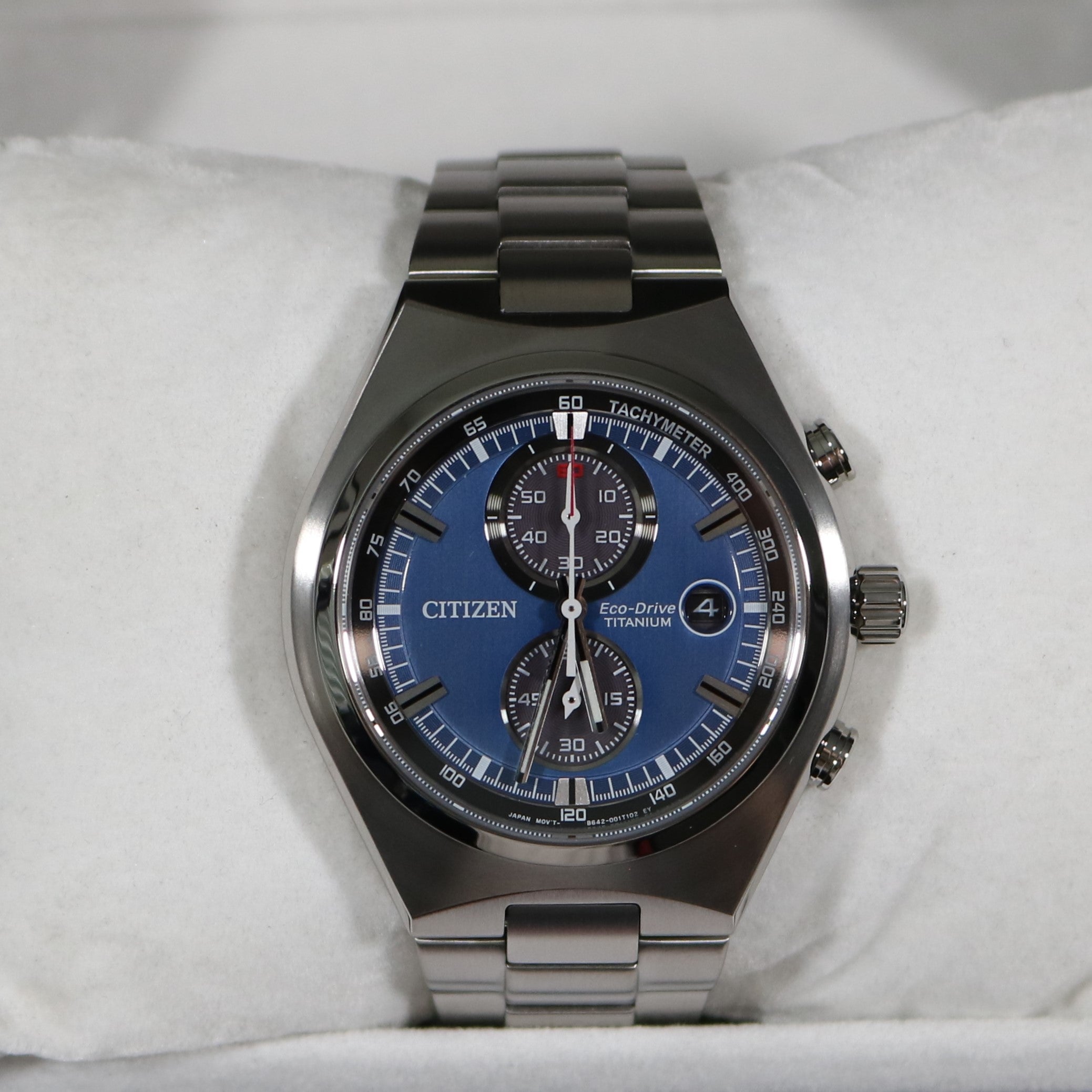 Citizen Super Titanium Chronograph Blue Dial Men's Watch CA7090-87L