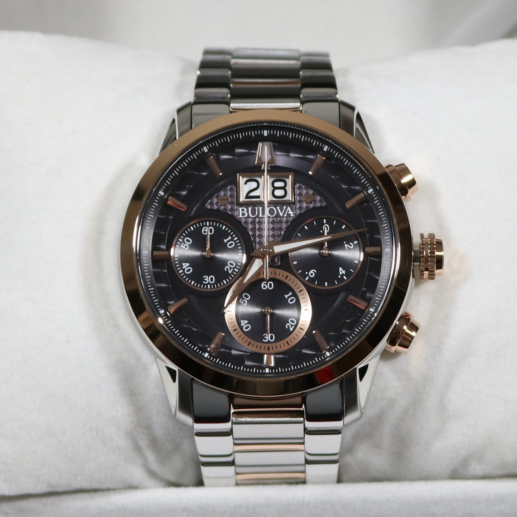 Bulova Sutton Two Tone Stainless Steel Men's Chronograph Watch 98B335