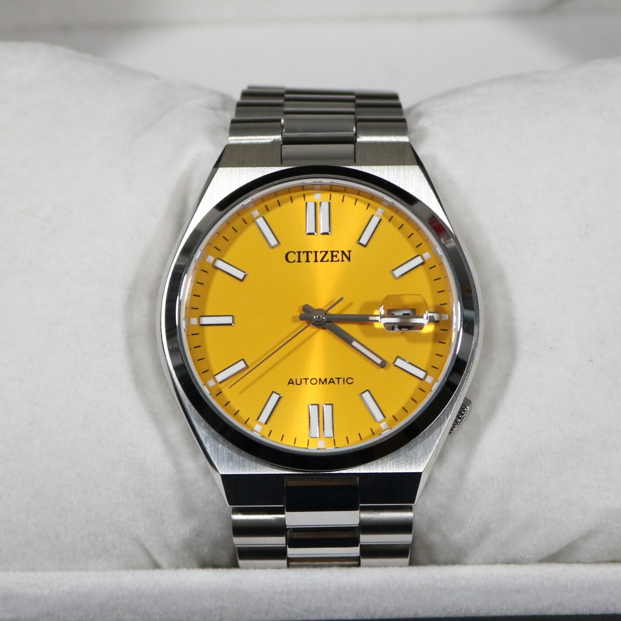 Citizen Tsuyosa Automatic Men's Yellow Dial Watch NJ0150-81Z Pre-Owned