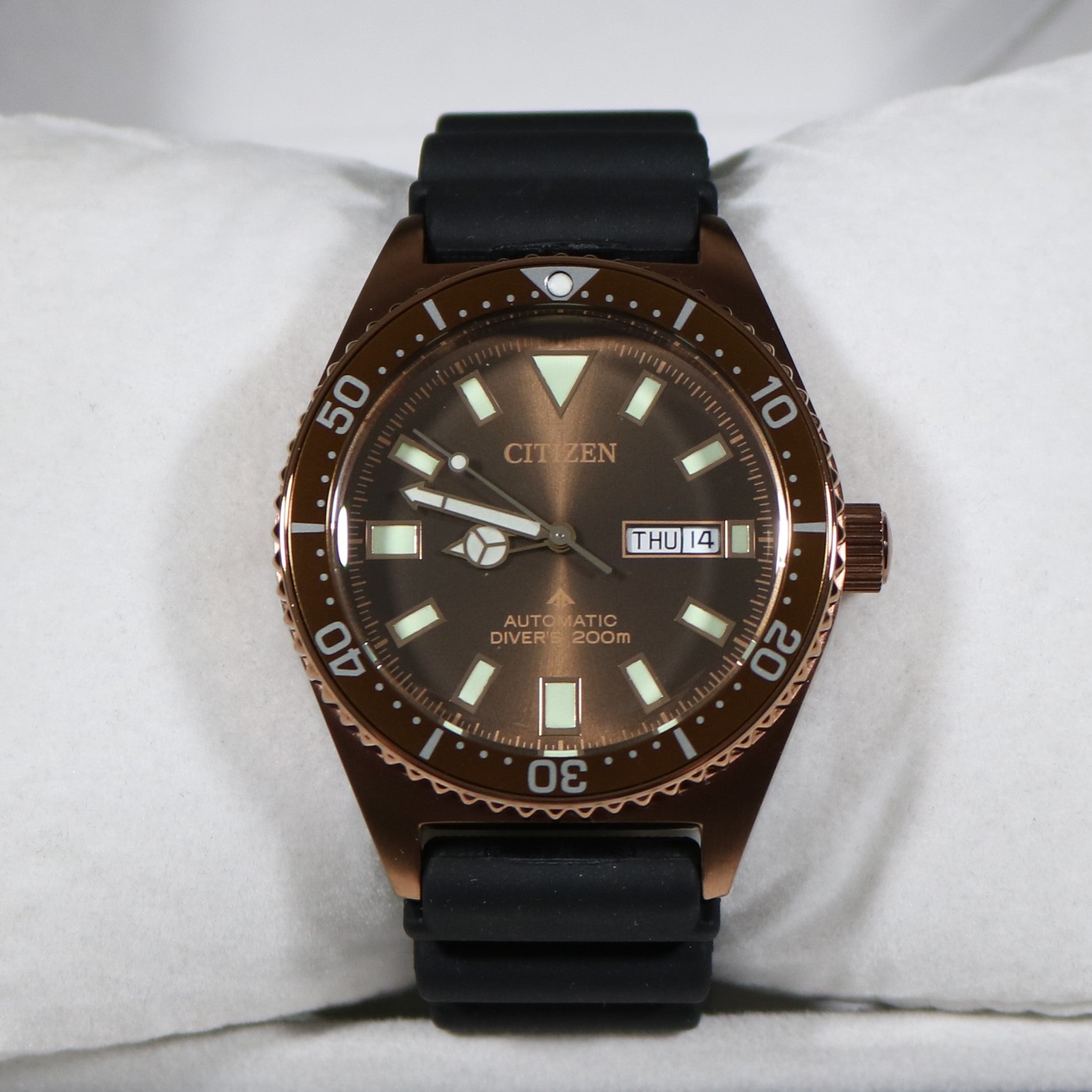 Citizen Promaster Automatic Bronze Stainless Steel Case Watch NY0125-08W 2