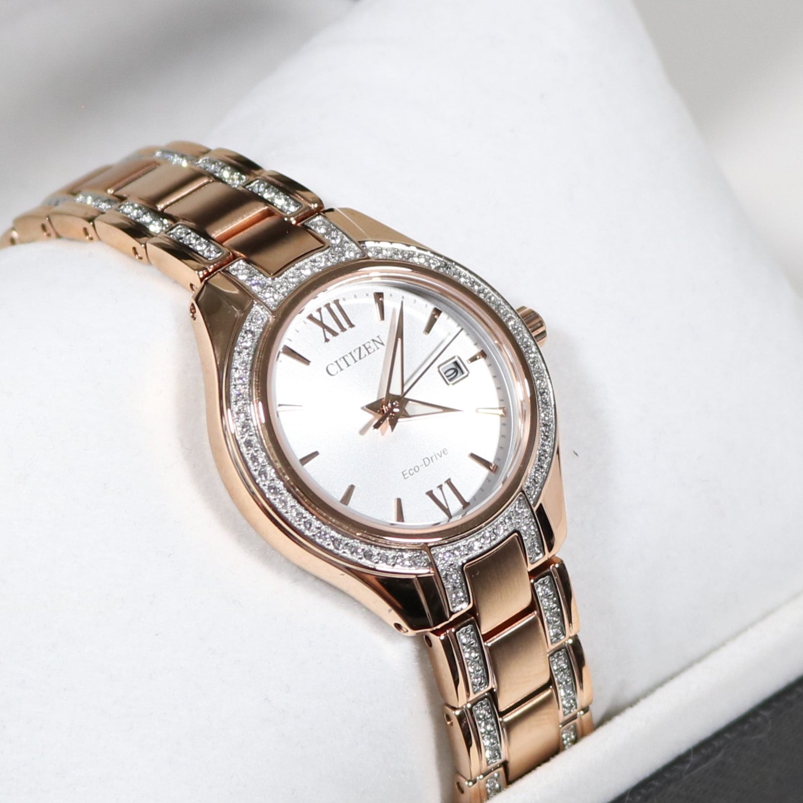 Citizen Eco Drive Women's Rose Gold Tone Dress Watch FE1233-52A