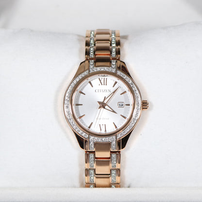 Citizen Eco Drive Women's Rose Gold Tone Dress Watch FE1233-52A