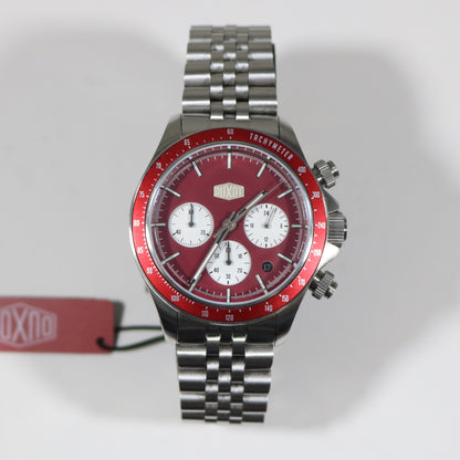 Duxot Accelero Stainless Steel Red Dial Chronograph Men's Watch DX-2028-22