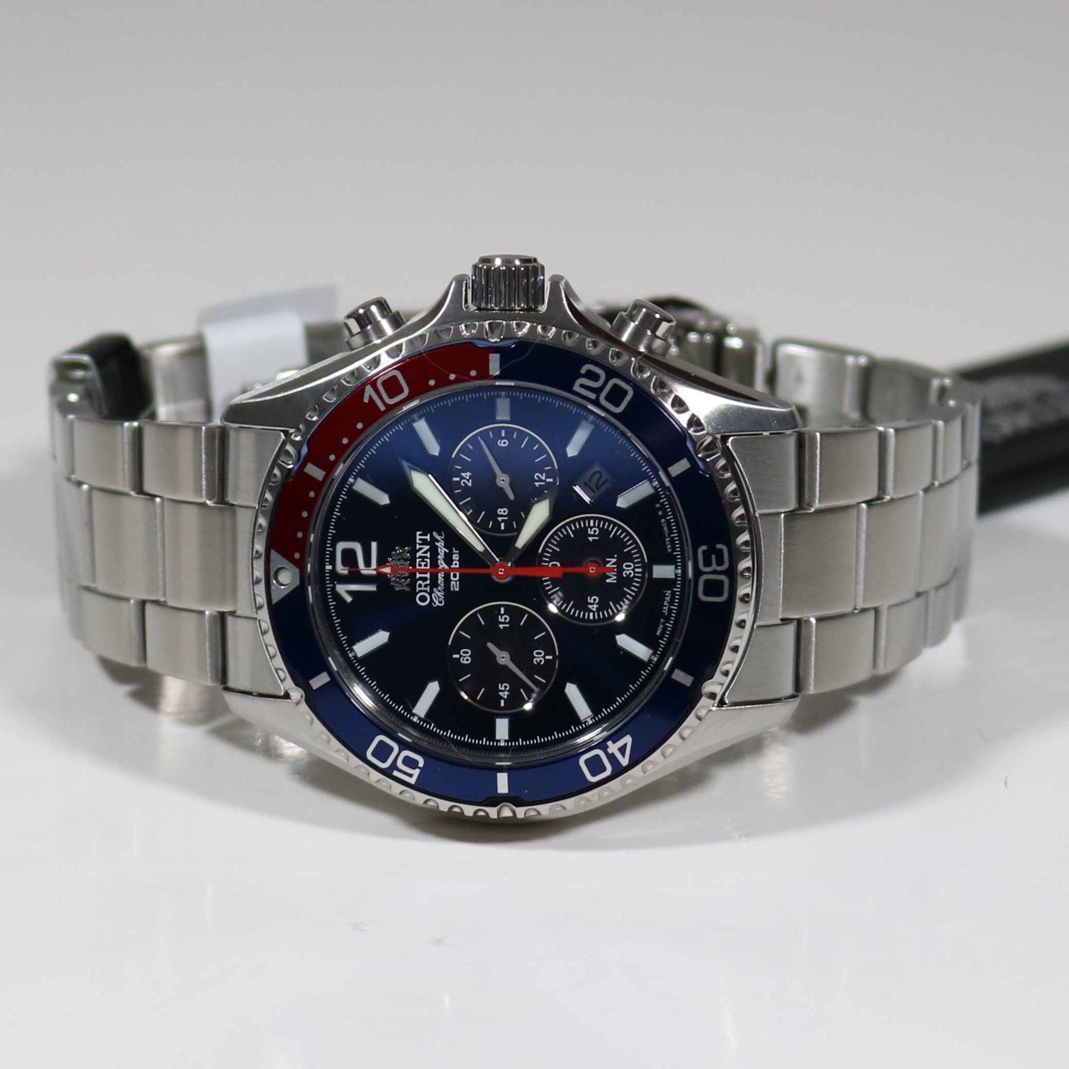 Orient Sports Mako Solar Blue Dial Men's Stainless Steel Watch RA-TX0201B10B