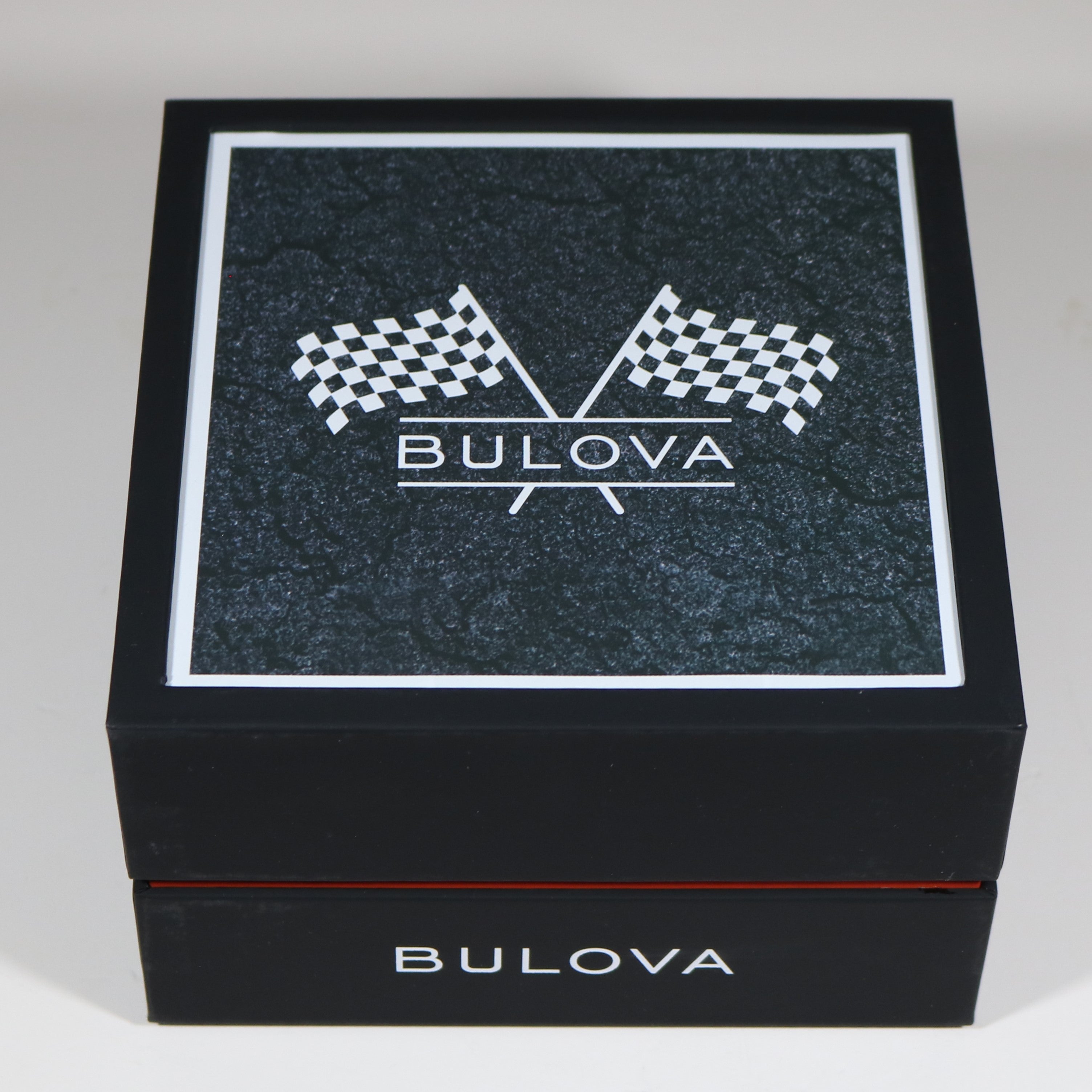 Bulova Quartz Racing Chronograph Black Dial Brown Leather Strap Men's Watch 98B427