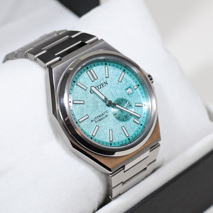 Pre-Owned Citizen Super Titanium Turquoise Dial Men's Automatic Watch NJ0180-80M