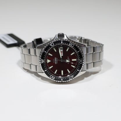 Orient Kamasu Maroon Dial Men's Stainless Steel Diver Watch RA-AA0003R39B