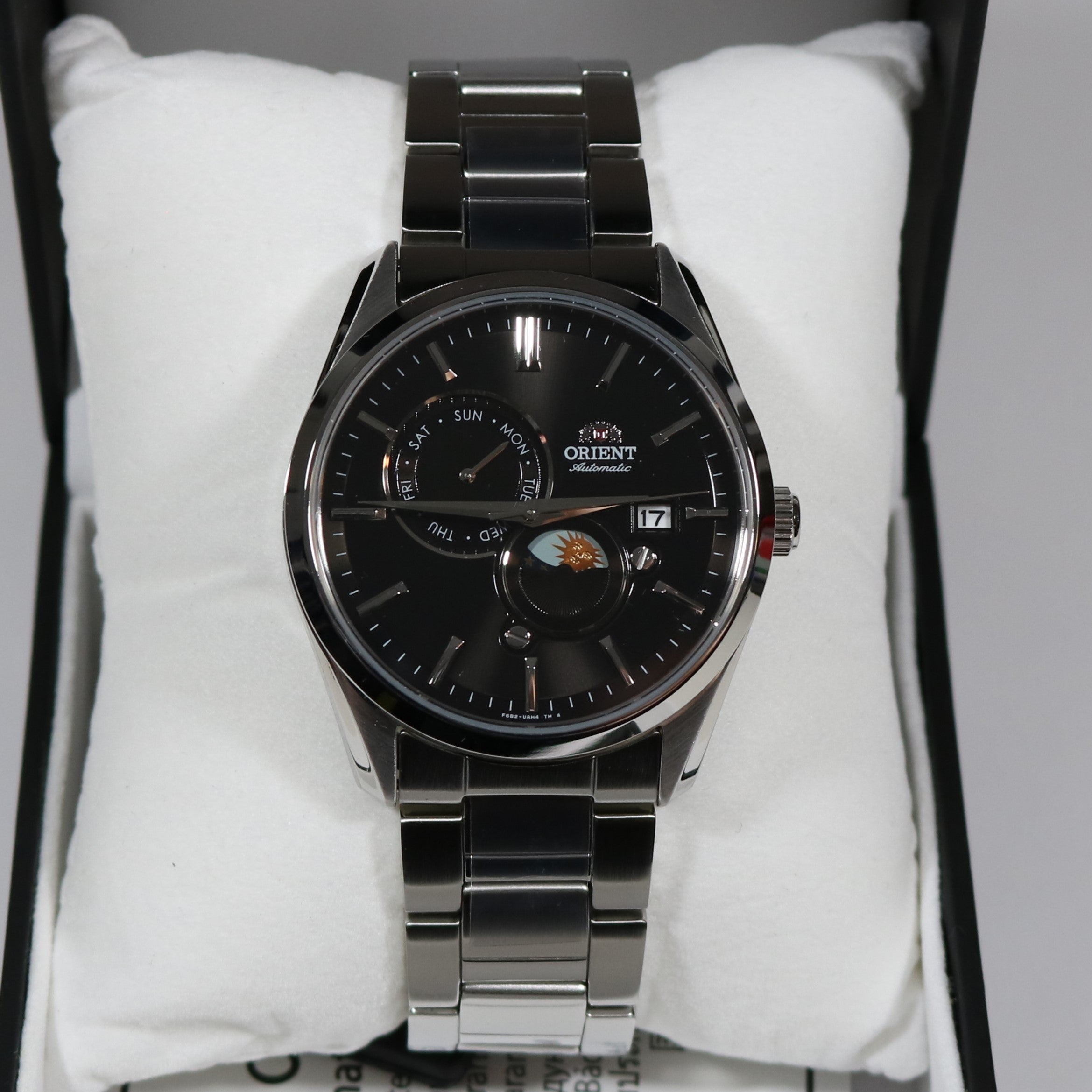 Orient Sun and Moon Black Dial Men's Automatic Watch RA-AK0307B30B