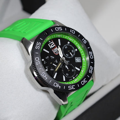 Luminox Pacific Diver Men's Stainless Steel Green Strap Chronograph Watch XS.3157.NF.SET