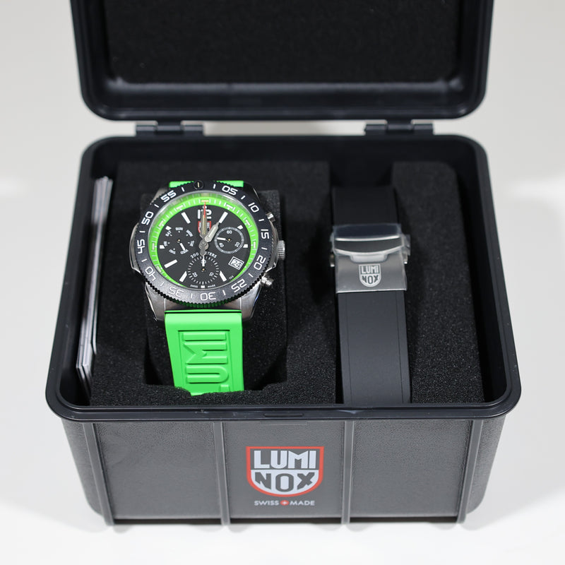 Luminox Pacific Diver Men's Stainless Steel Green Strap Chronograph Watch XS.3157.NF.SET