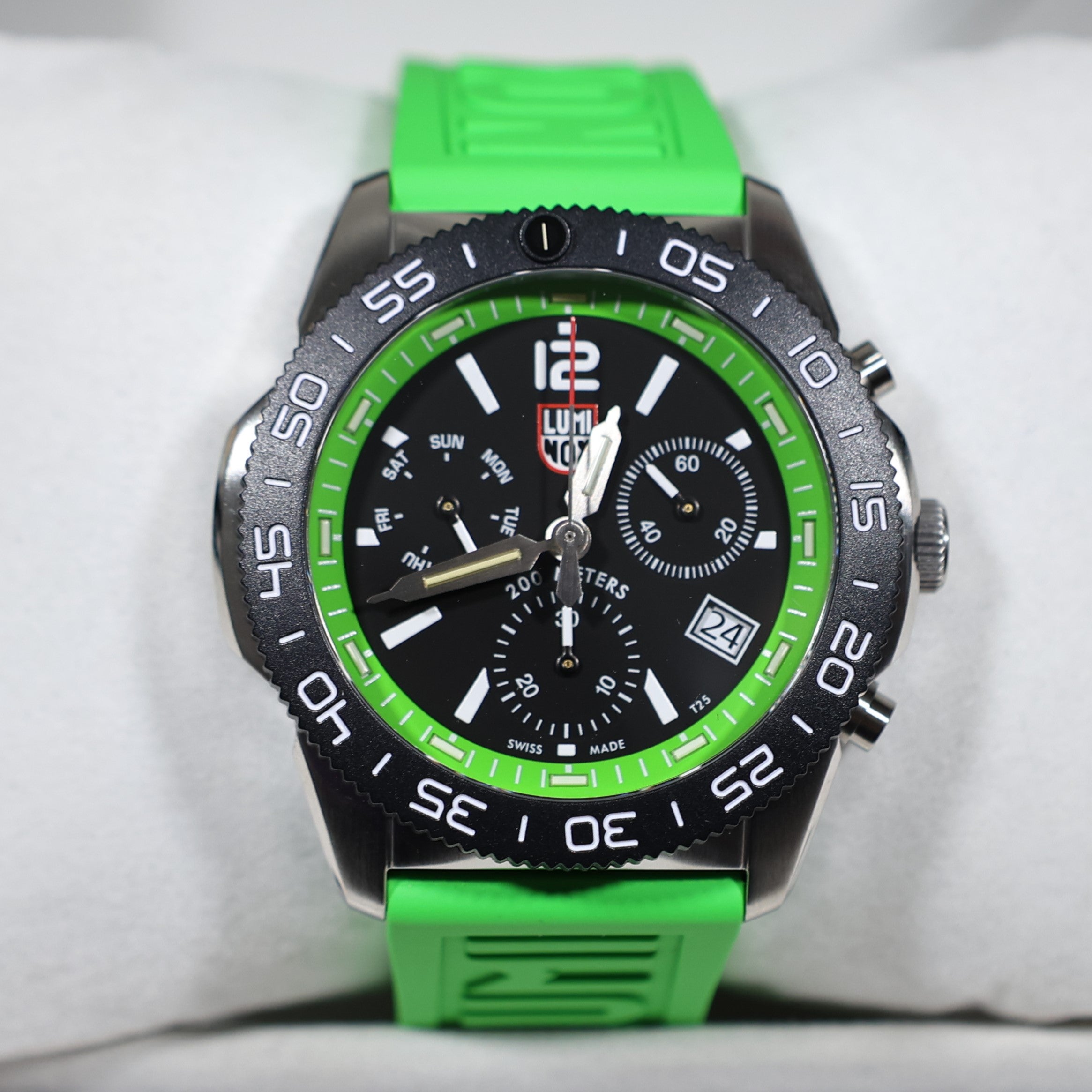 Luminox Pacific Diver Men's Stainless Steel Green Strap Chronograph Watch XS.3157.NF.SET