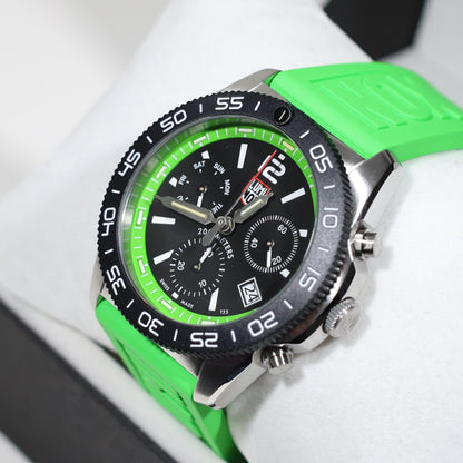 Luminox Pacific Diver Men's Stainless Steel Green Strap Chronograph Watch XS.3157.NF.SET