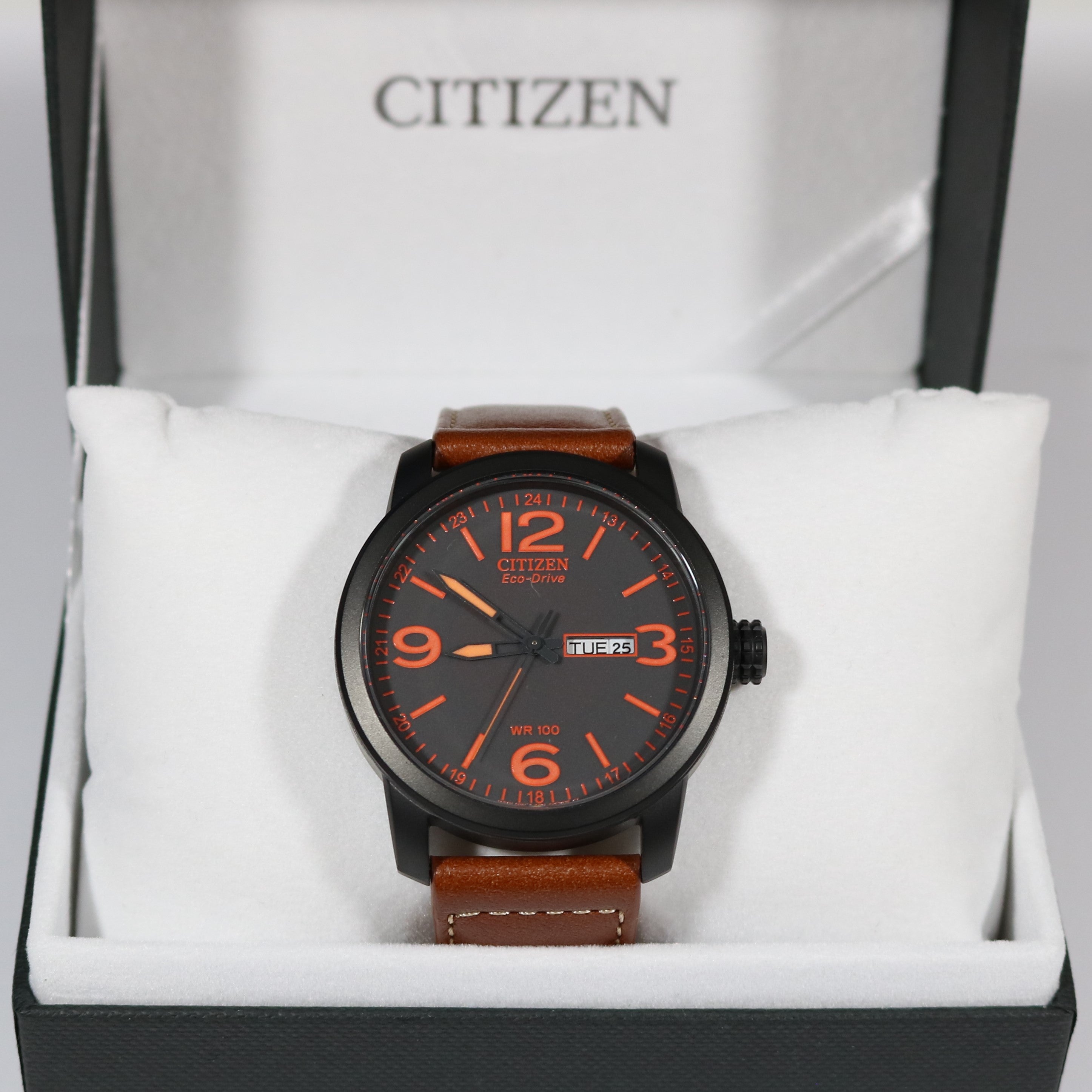 Citizen Men's "Eco-Drive" Synthetic Leather Strap Watch BM8475-26E - Chronobuy