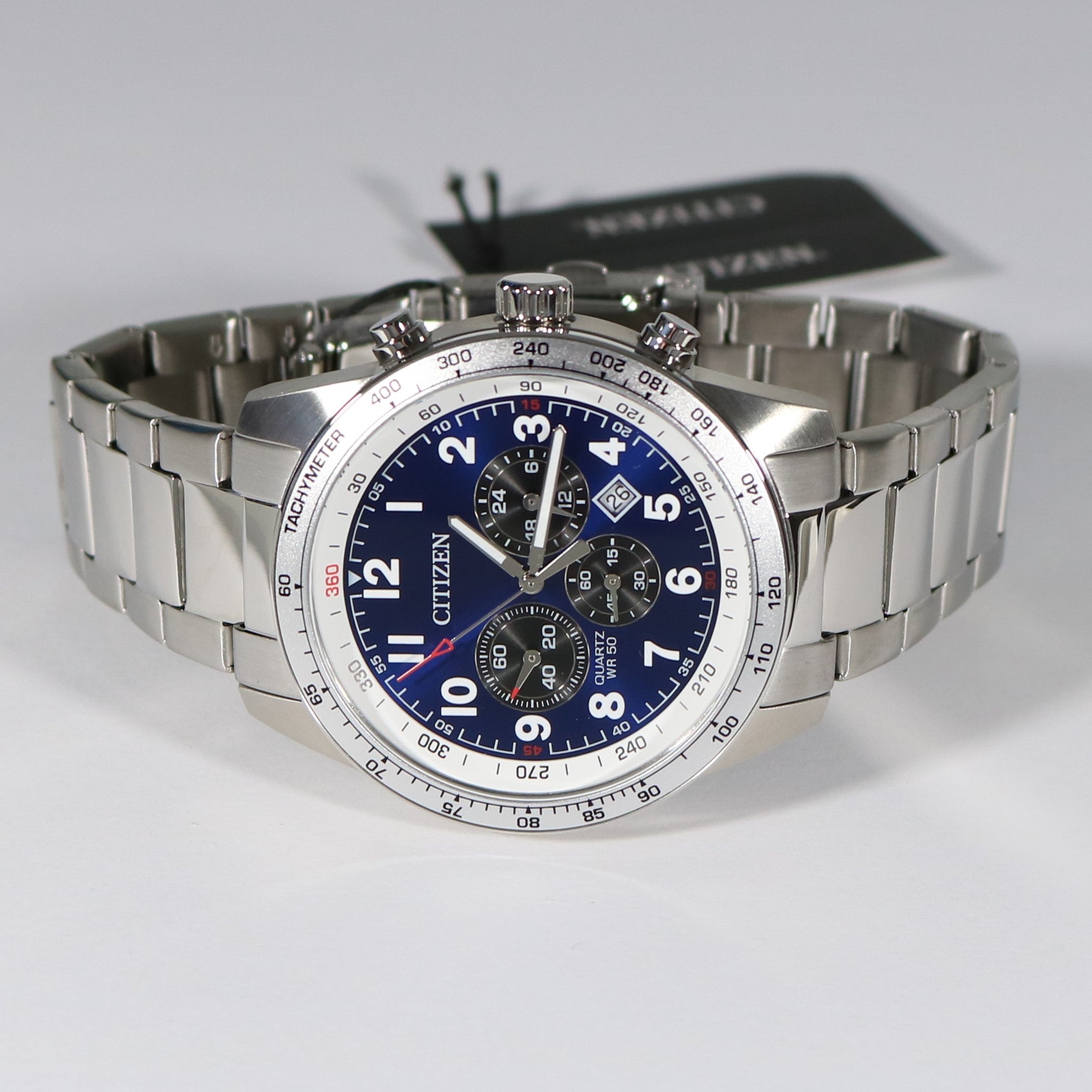 Citizen Men's Quartz Blue Dial Chronograph Watch AN8160-52L - Chronobuy