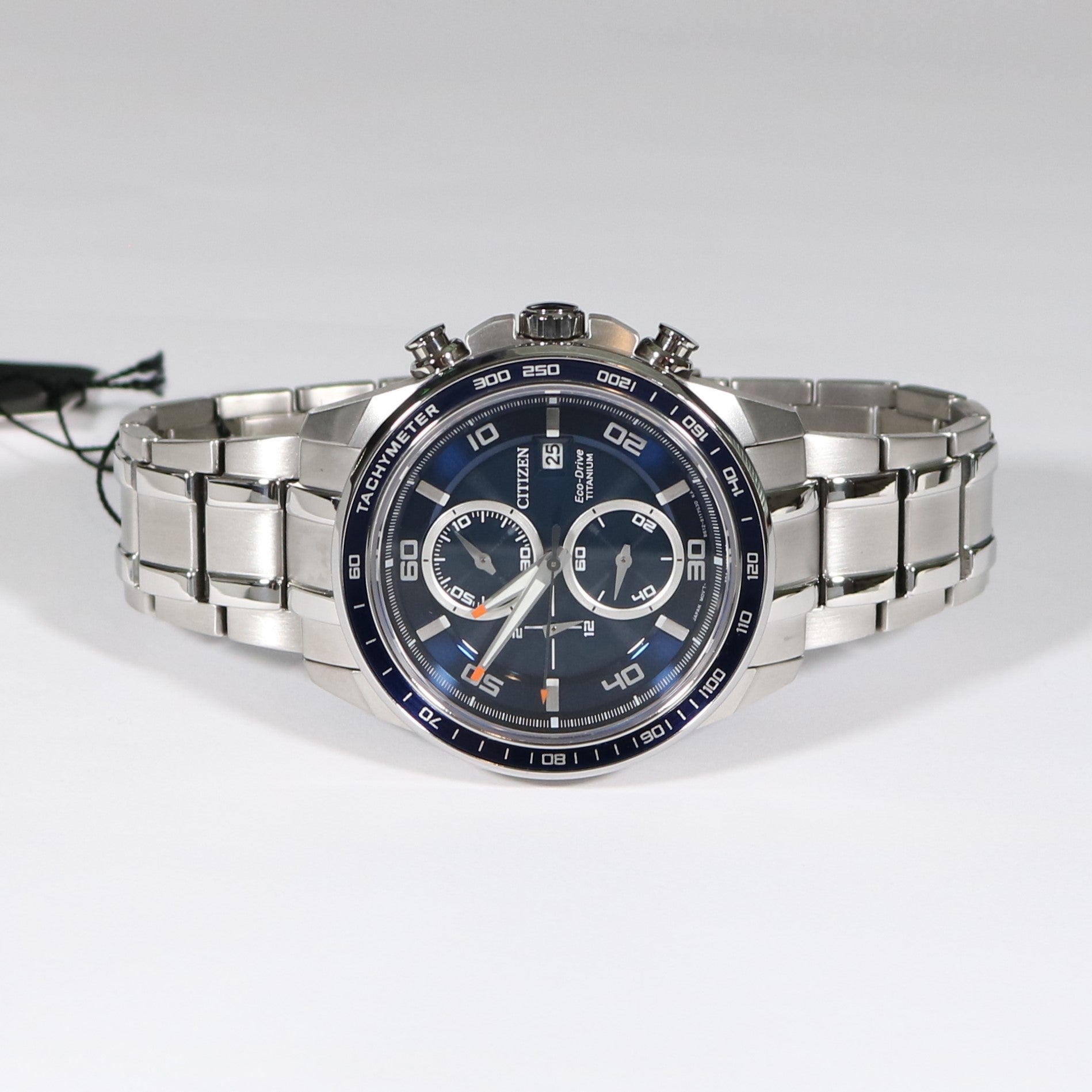 Citizen Eco-Drive Men's Super Titanium Blue Dial Chronograph Watch CA0345-51L