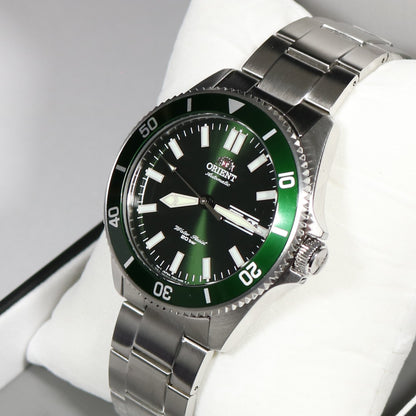 Orient Kanno Automatic Green Dial Men's Stainless Steel Watch RA-AA0914E19B