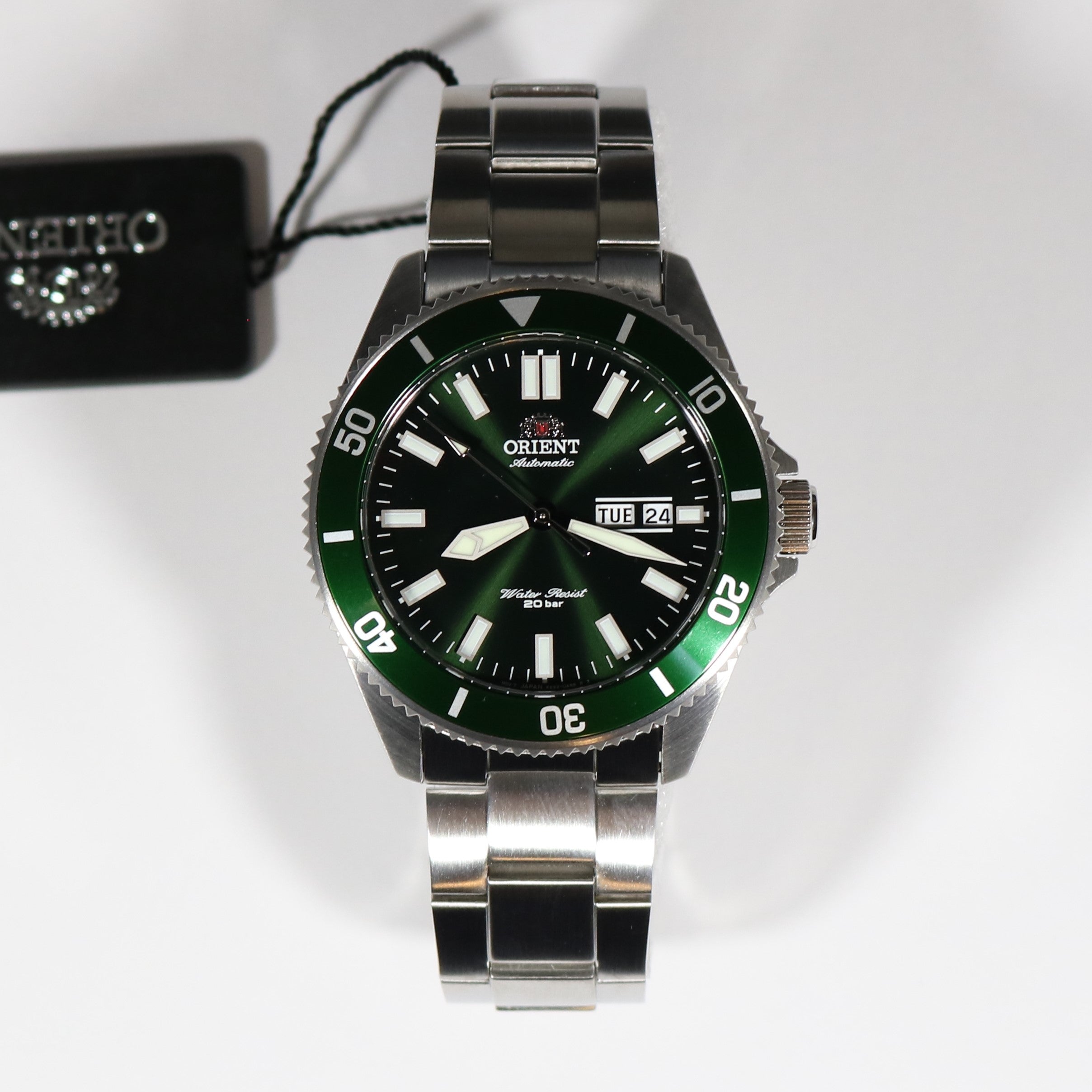 Orient Kanno Automatic Green Dial Men's Stainless Steel Watch RA-AA0914E19B