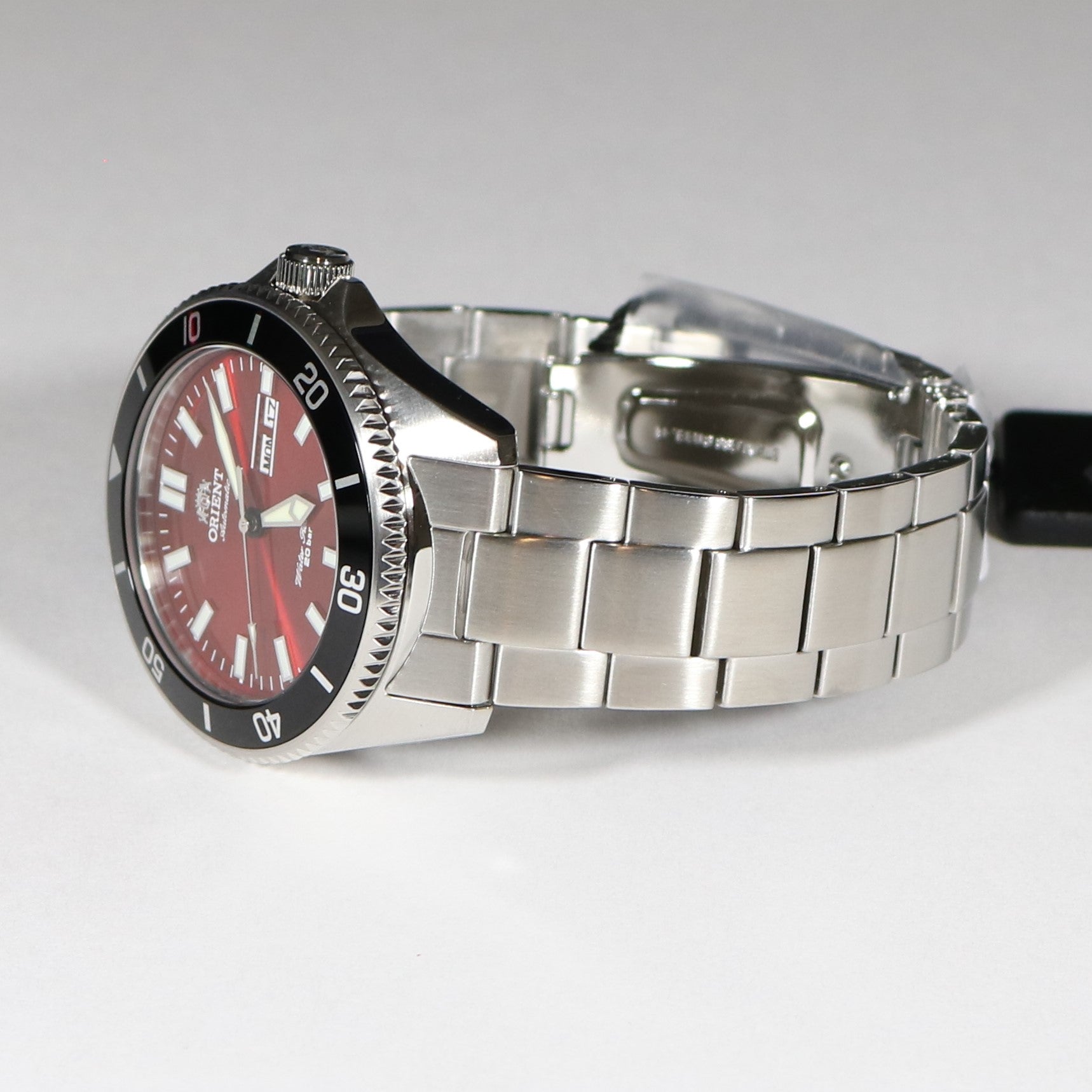 Orient Kanno Automatic Red Dial Men's Stainless Steel Watch RA-AA0915R19B