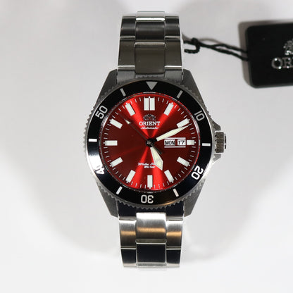 Orient Kanno Automatic Red Dial Men's Stainless Steel Watch RA-AA0915R19B