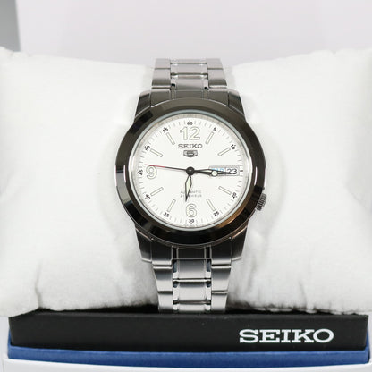 Seiko 5 Automatic White Dial Stainless Steel Men's Watch SNKE57K1