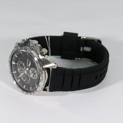 Seiko Men's Black Dial Chronograph Rubber Strap Watch SSB325P1 - Chronobuy