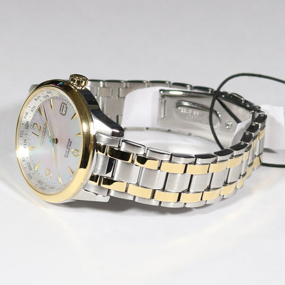 Citizen Eco-Drive Mother Of Pearl World Time Women's Watch FC8008-88D