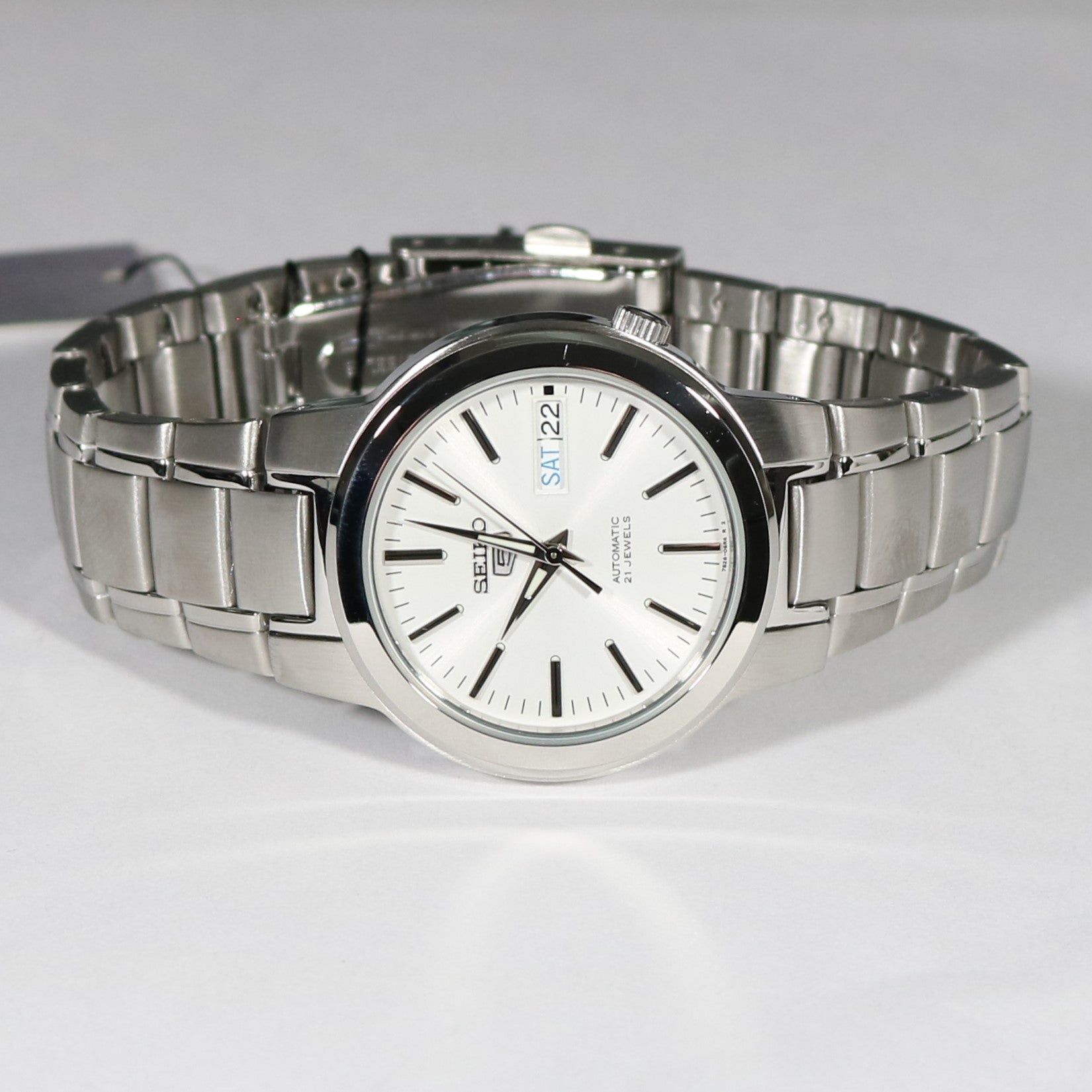 Seiko 5 Automatic White Dial Stainless Steel Men's Watch SNKA01K1