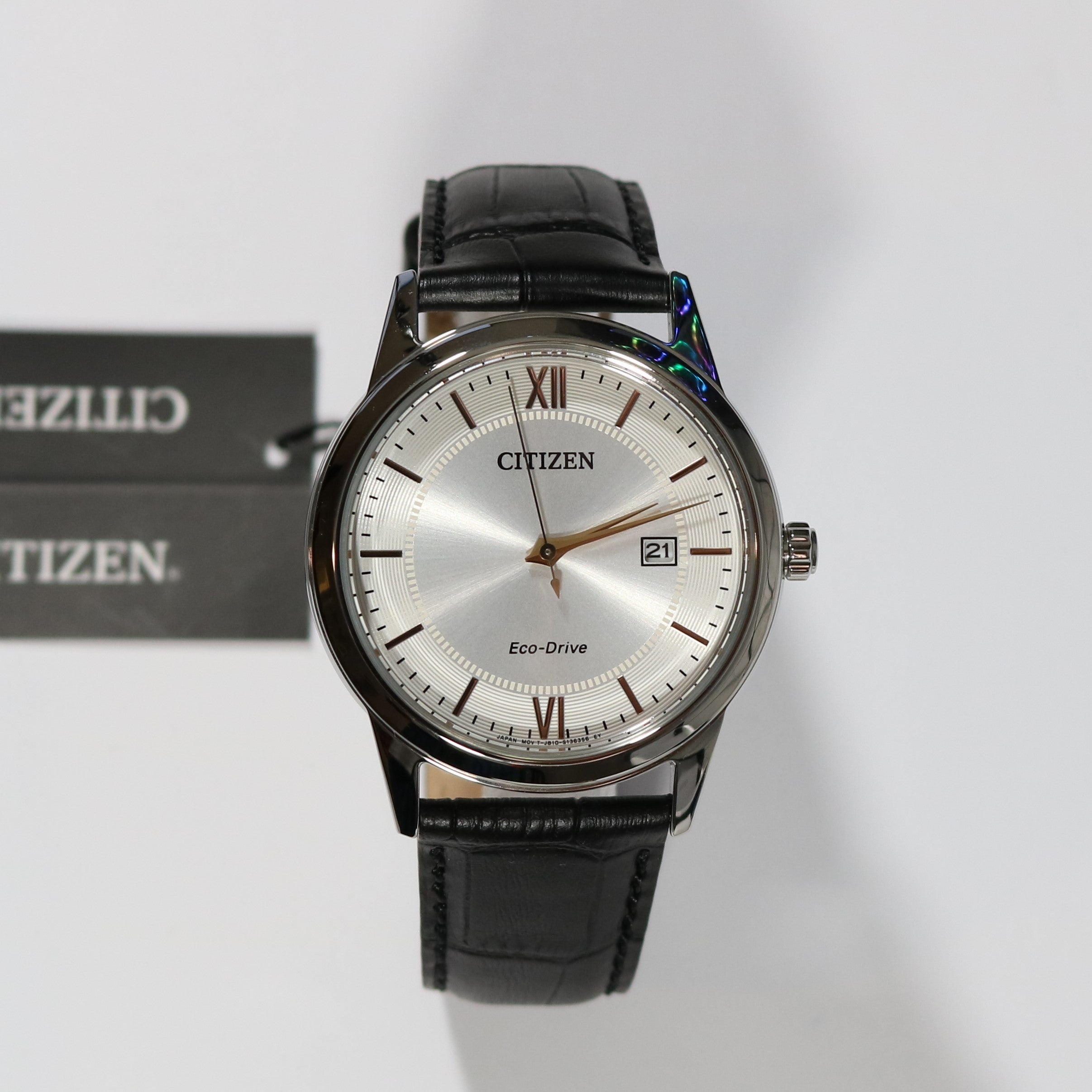 Citizen Eco Silver Dial Gold Accents Men's Watch AW1236-11A - Chronobuy