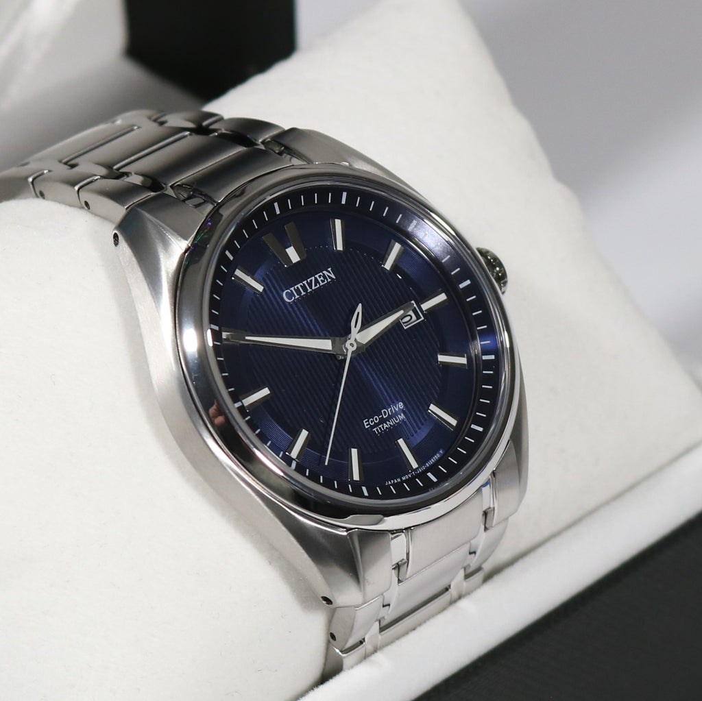 Citizen Eco Drive – Blue Dial AW1240-57L Men\'s Chronobuy Watch Titanium Dress