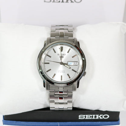 Seiko 5 Stainless Steel Silver Dial Automatic Men's Watch SNKK65K1